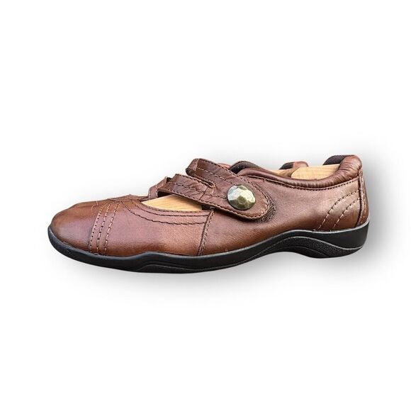 Clarks Women's Mary Jane Flats Brown Leather Size 9W Cushioned Insole Casual - Picture 7 of 13